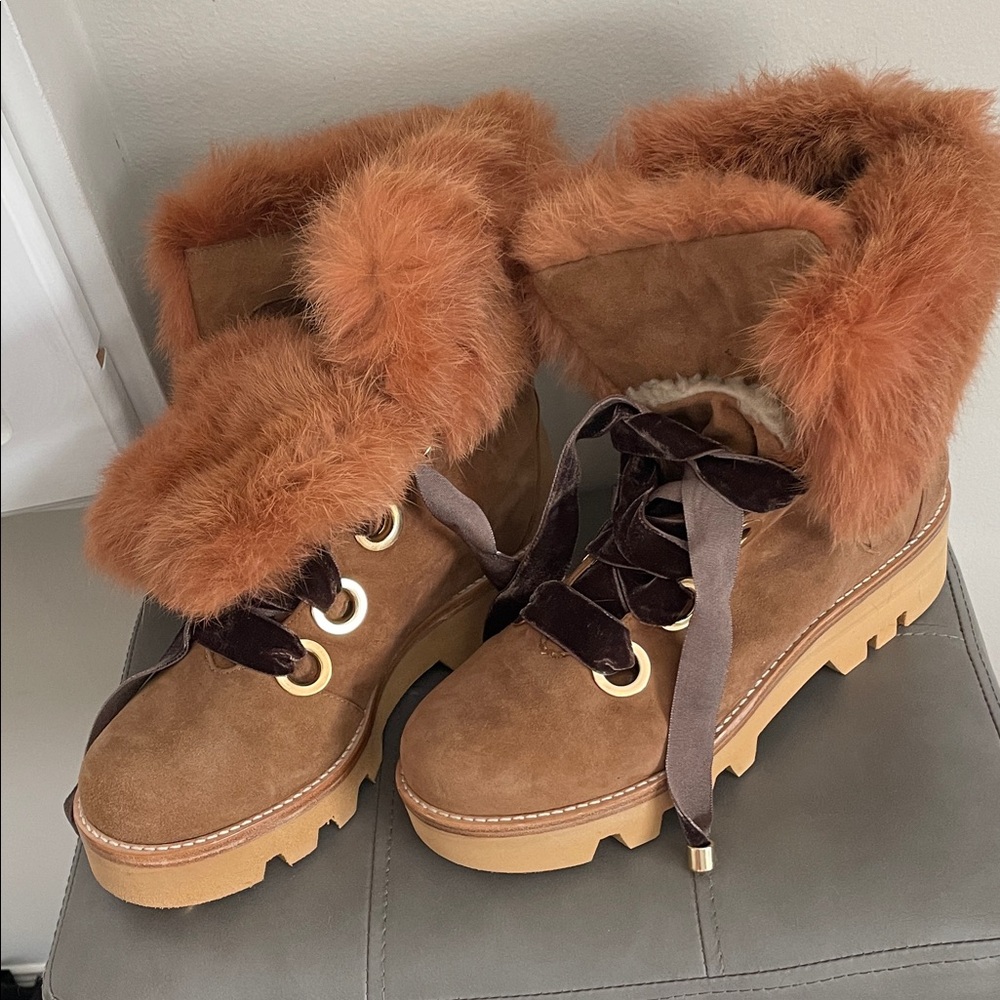 Brown Fur-Lined Women's Boots